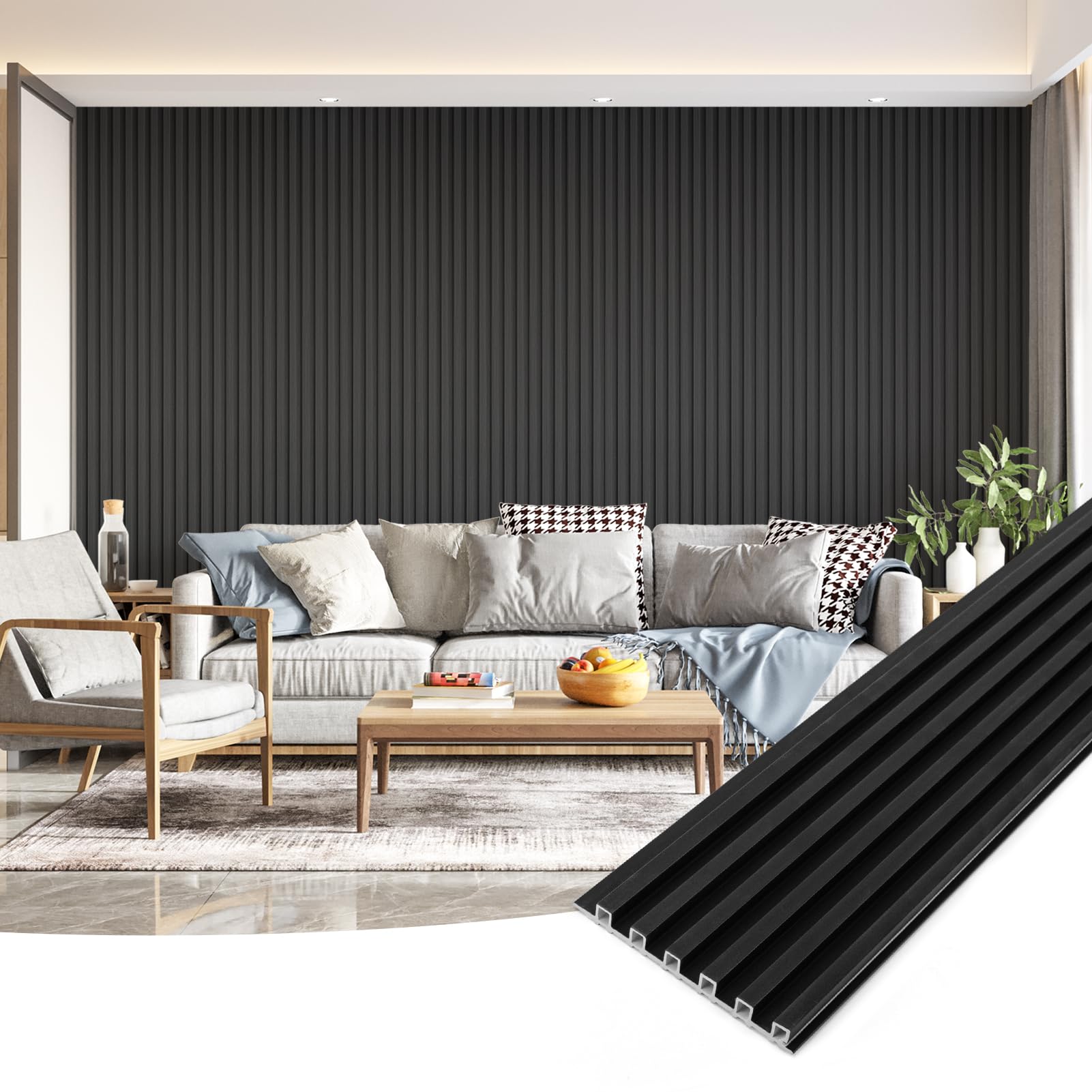 Amazon.com: Art3dwallpanels Wood Slat Wall Paneling, 104'' x 6.7